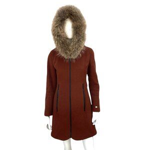 Soia & Kyo Fur Wool Coat